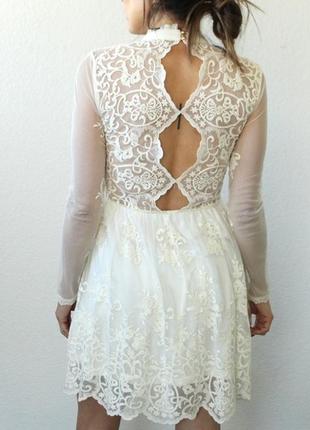 Мережевна біла сукня2 фото