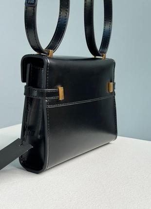 Нова брендована женская сумка бренд saint laurent черная прочная кожа премиальная модель лоран отличный подарок классика4 фото