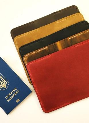 Шкіряна обкладинка чохол на паспорт stedleу4 фото