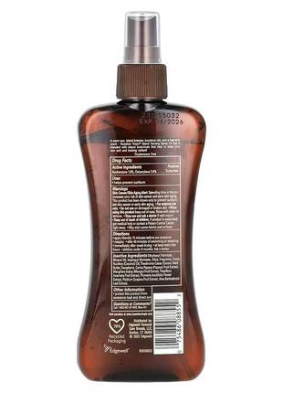 Hawaiian tropic island tanning суха олія-спрей для засмаги з кокосовою олією spf 6. 236 мл3 фото