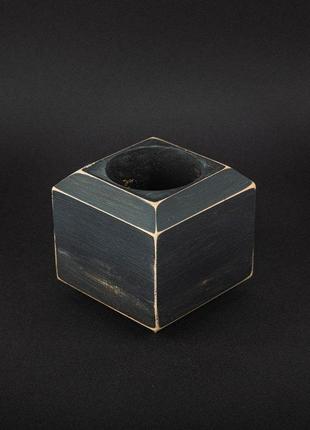 Горшок деревянный под вазон - набор 3 шт4 фото
