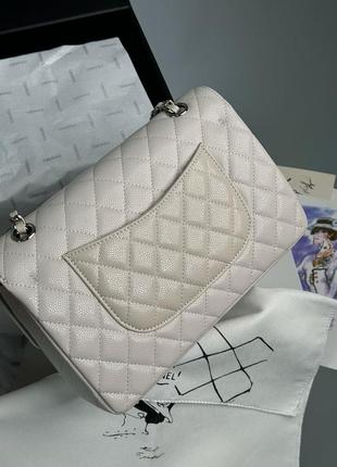 Найвища якість 😍  сумка клатч premium cha***  classic 2.55 medium double flap in white/silver3 фото