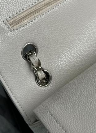 Найвища якість 😍  сумка клатч premium cha***  classic 2.55 medium double flap in white/silver5 фото