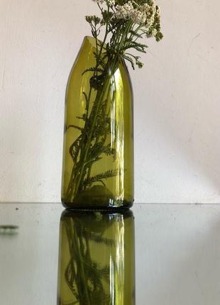 Стильна скляна ваза пляшка вина5 фото