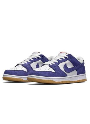 Женские кроссовки nike sb dunk low pro iso orange label court purple2 фото