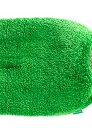 Набір для догляду за автомобілем uniautoset серії green fiber auto. рукавиця + 3 серветкі4 фото