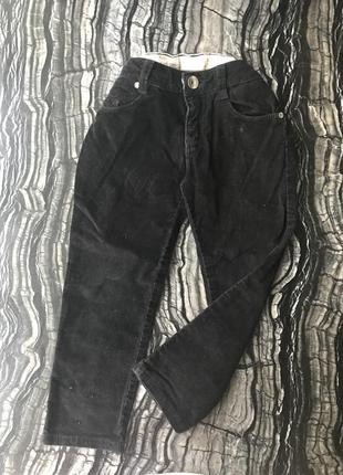 Чёрные вельветовые брючки штанишки на девочку 2-3 года2 фото