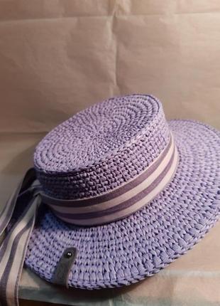 Капелюх канотьє із рафії