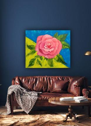 Троянда картина олійними фарбами2 фото