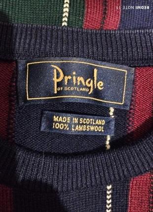 Чудовий  100% вовняний светр шведського бренду pringle of scotland, made in scotland4 фото