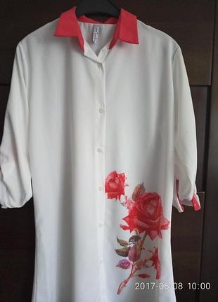 Летнее платье -рубашка р. m, s, l, xl, xxl,