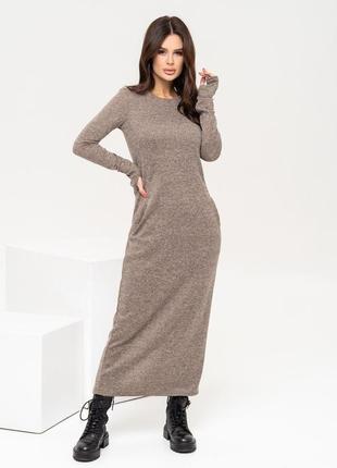 Трикотажна сукня з довжиною в підлогу1 фото