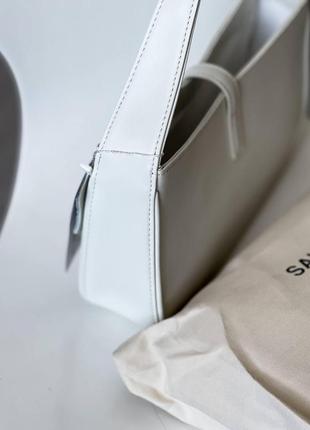 Трендовая сумка багет ив сен лоран женская сумочка багет yves saint laurent белая брендовая сумочка на плечо7 фото