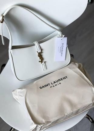 Трендовая сумка багет ив сен лоран женская сумочка багет yves saint laurent белая брендовая сумочка на плечо1 фото