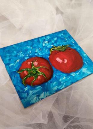 Картина олійними фарбами "помідори"2 фото