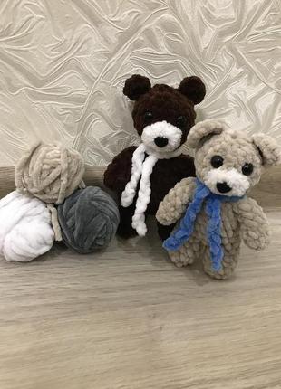 Маленькие вязаные мишки🐻🥰4 фото