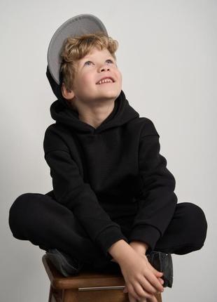 Теплий флісовий дитячий костюм  від fanme худі + джогери  універсальна модель5 фото