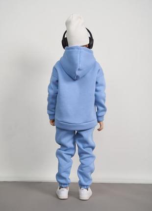 Теплый флисовый детский костюм от fanme худи + джогеры универсальная модель8 фото