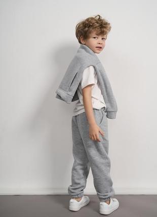Теплий флісовий дитячий костюм  від fanme худі + джогери  універсальна модель4 фото