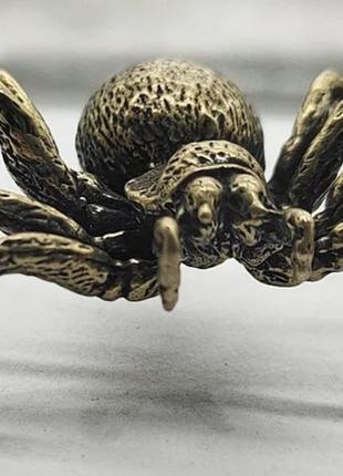 Фігурка статуетка сувенір метал латунь латунна павук 4 см на 5 см низькі лапки