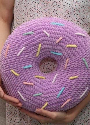 Плюшева подушка-донат (плюшевая подушка, подушка-донат, подушка пончик)