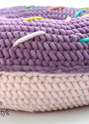 Плюшева подушка-донат (плюшевая подушка, подушка-донат, подушка пончик)