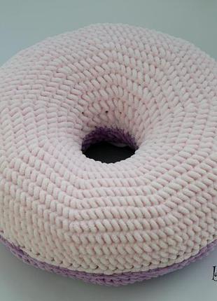 Плюшева подушка-донат (плюшевая подушка, подушка-донат, подушка пончик)