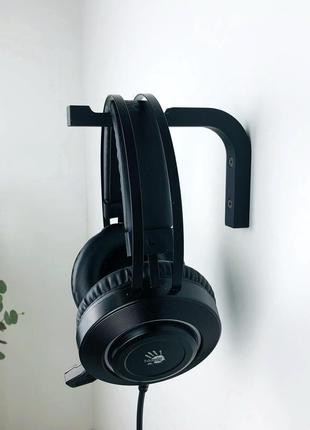 Кронштейн для навушників тримач для гарнітури підвіс для навушників чорний