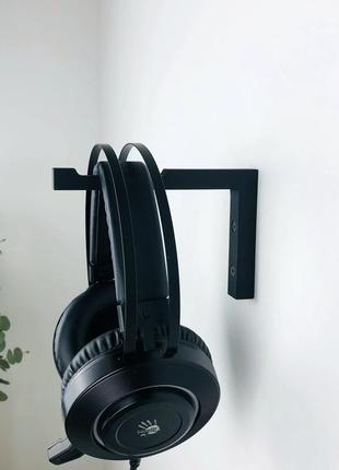 Кронштейн для навушників тримач для гарнітури підвіс для навушників чорний