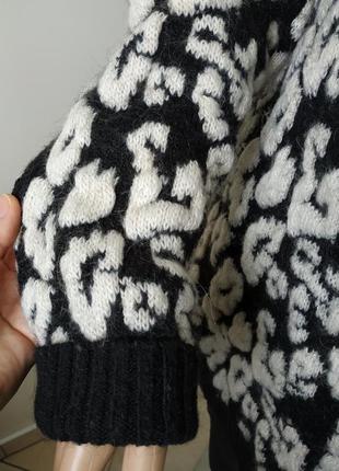 Теплый удлиненный свитер,пуловер от mango с мохером и шерстью7 фото