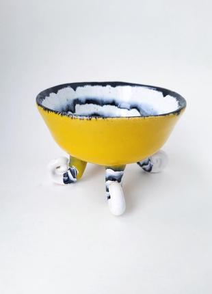 Піала смугаста на ніжках 250 мл