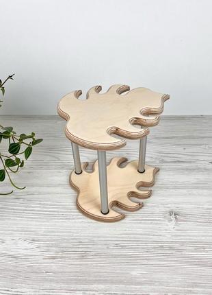 Підставка під кімнатні рослини підставка під вазони тримач вазона натуральна з металевими опорами