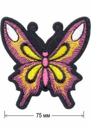 Вишиті нашивки на одяг embroidery метелики набір №4 75х80 мм (68709)2 фото