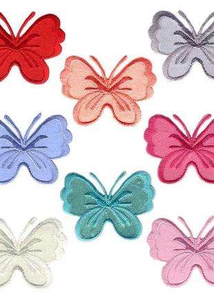 Вышитые нашивки на одежду embroidery бабочки набор №5 65х46 мм (69863)