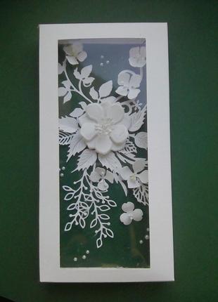 Снігові квіти.листівка в коробці4 фото