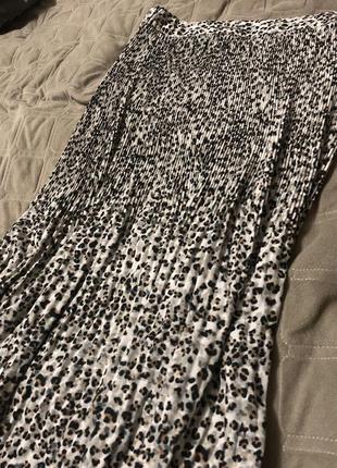 Юбка лео, юбка миди, юбка леопард, юбка плиссе2 фото
