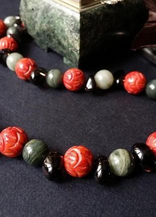 Горобиновий сад. червоно - зелене намисто