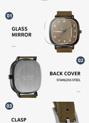 Годинник наручний кварцовий synoke 6112 діловий стильний