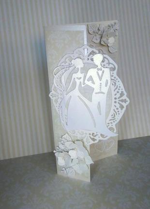 Біла весілля листівка в коробочці2 фото