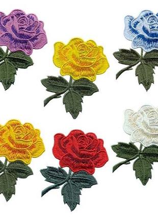 Аппликации на одежду embroidery клеевые розы набор №10 (68619)1 фото
