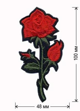 Аплікації на одяг embroidery клейові троянди набір №4 (68613)6 фото