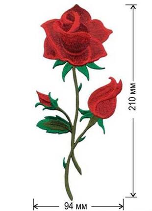 Аплікації на одяг embroidery клейові троянди набір №9 (68618)2 фото