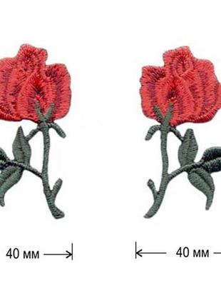 Аппликации на одежду embroidery клеевые розы набор №9 (68618)5 фото