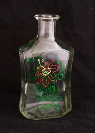 Бутылка декорированная аленький цветочек
