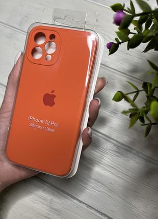 Чехол на iphone 12 pro об квадратных бортах чехол на айфон silicone case full camera на apple айфон1 фото