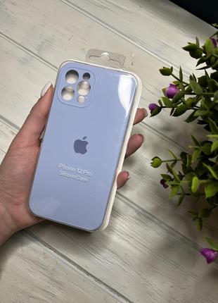 Чохол на iphone 12 pro про квадратні борти чохол на айфон silicone case full camera на apple айфон