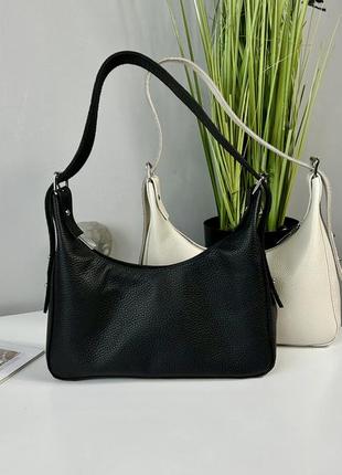 Жіноча сумочка, стильна сумка з натуральної шкіри, маленька бежова сумка клач6 фото