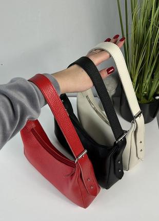 Жіноча сумочка, стильна сумка з натуральної шкіри, маленька бежова сумка клач4 фото