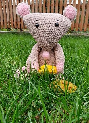 Мышь вязанная. мышонок. 2