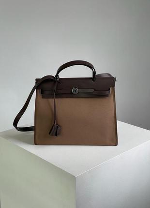 Hermes herbag zip 31 bag chocolate6 фото